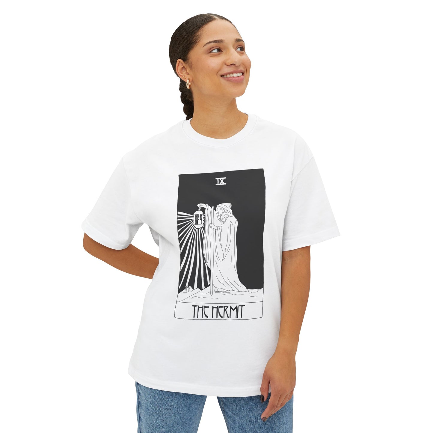The Hermit Tarot T-Shirt – Scaevola Deck | Unisex Boxy Fit Cotton Tee