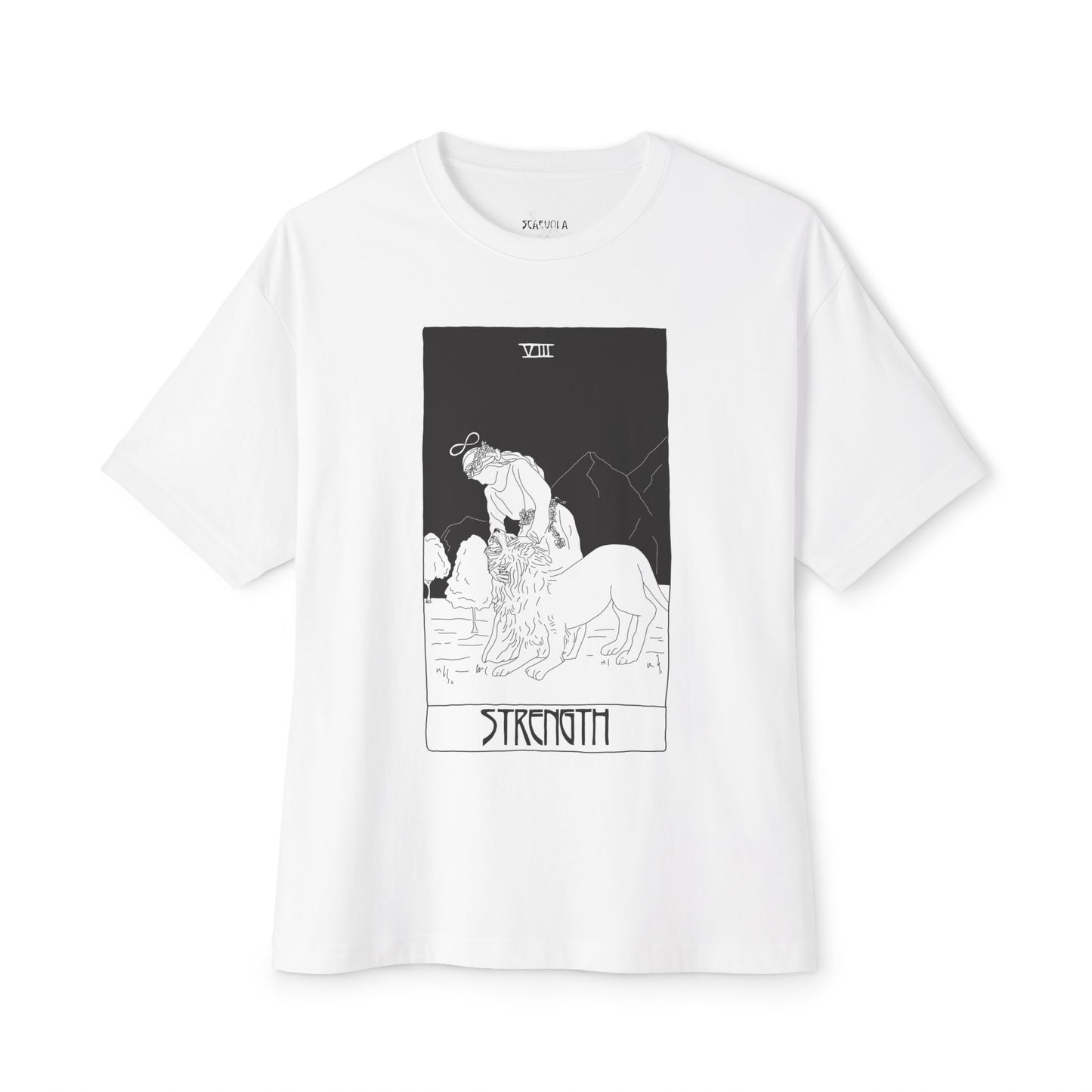 Strength Tarot T-Shirt – Scaevola Deck | Unisex Boxy Fit Cotton Tee
