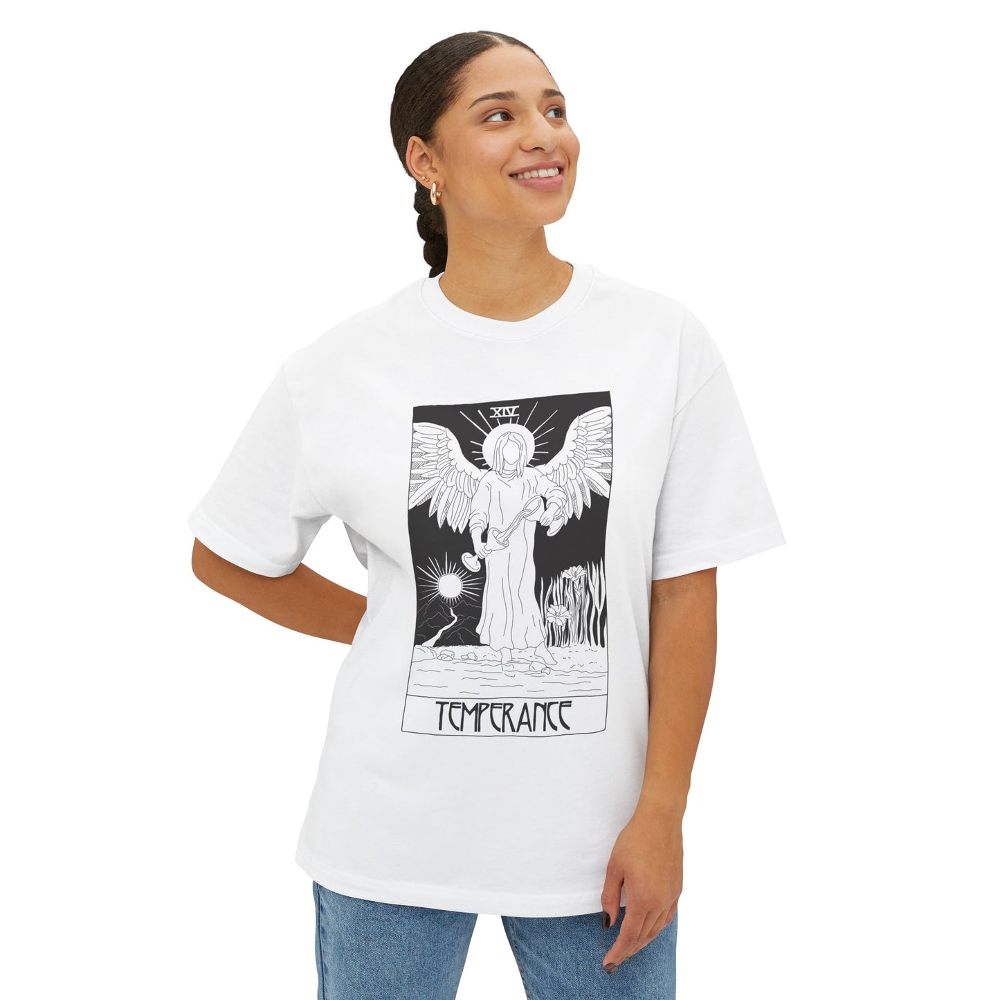 Temperance Tarot T-Shirt – Scaevola Deck | Unisex Boxy Fit Cotton Tee