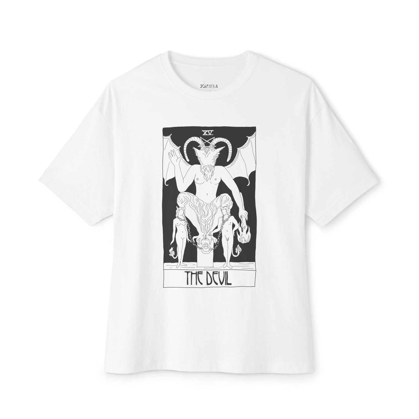 The Devil Tarot T-Shirt – Scaevola Deck | Unisex Boxy Fit Cotton Tee