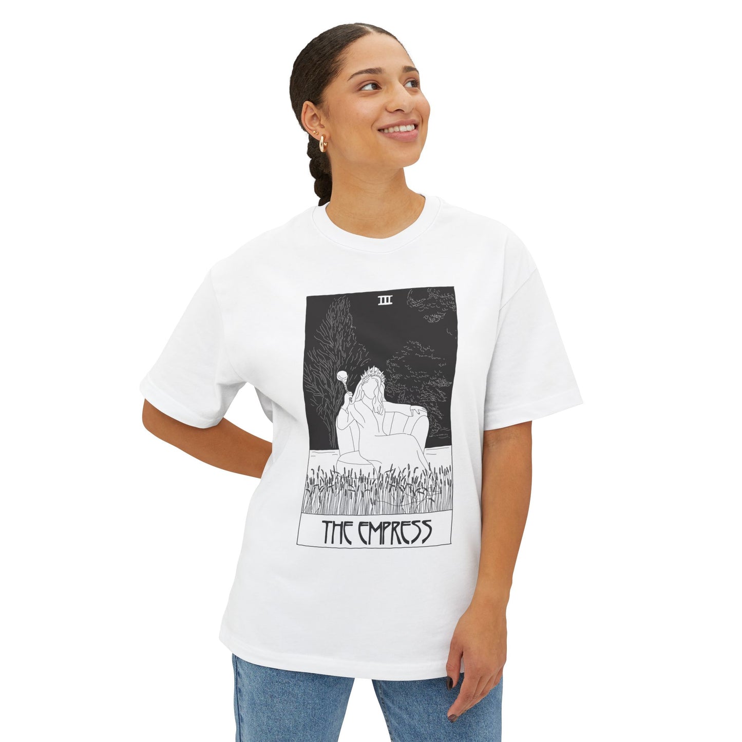 The Empress Tarot T-Shirt – Scaevola Deck | Unisex Boxy Fit Cotton Tee