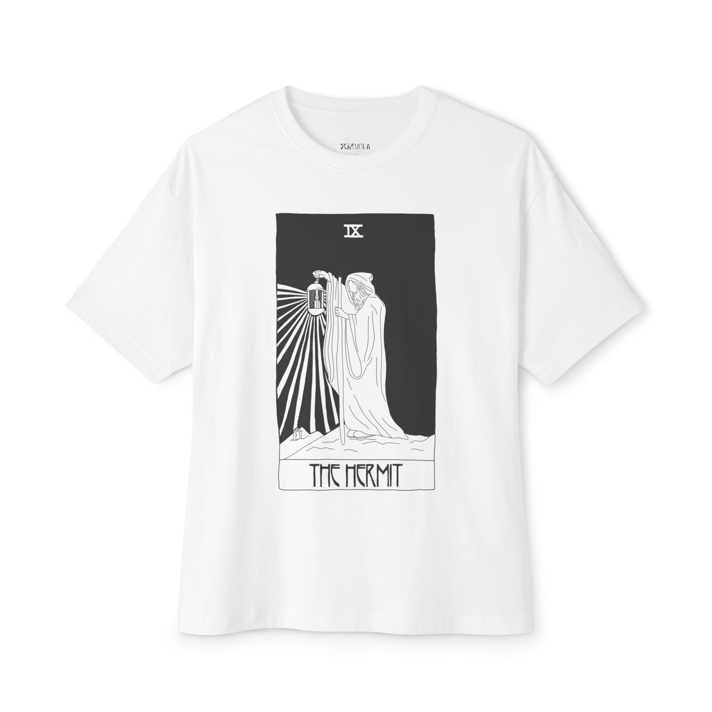 The Hermit Tarot T-Shirt – Scaevola Deck | Unisex Boxy Fit Cotton Tee