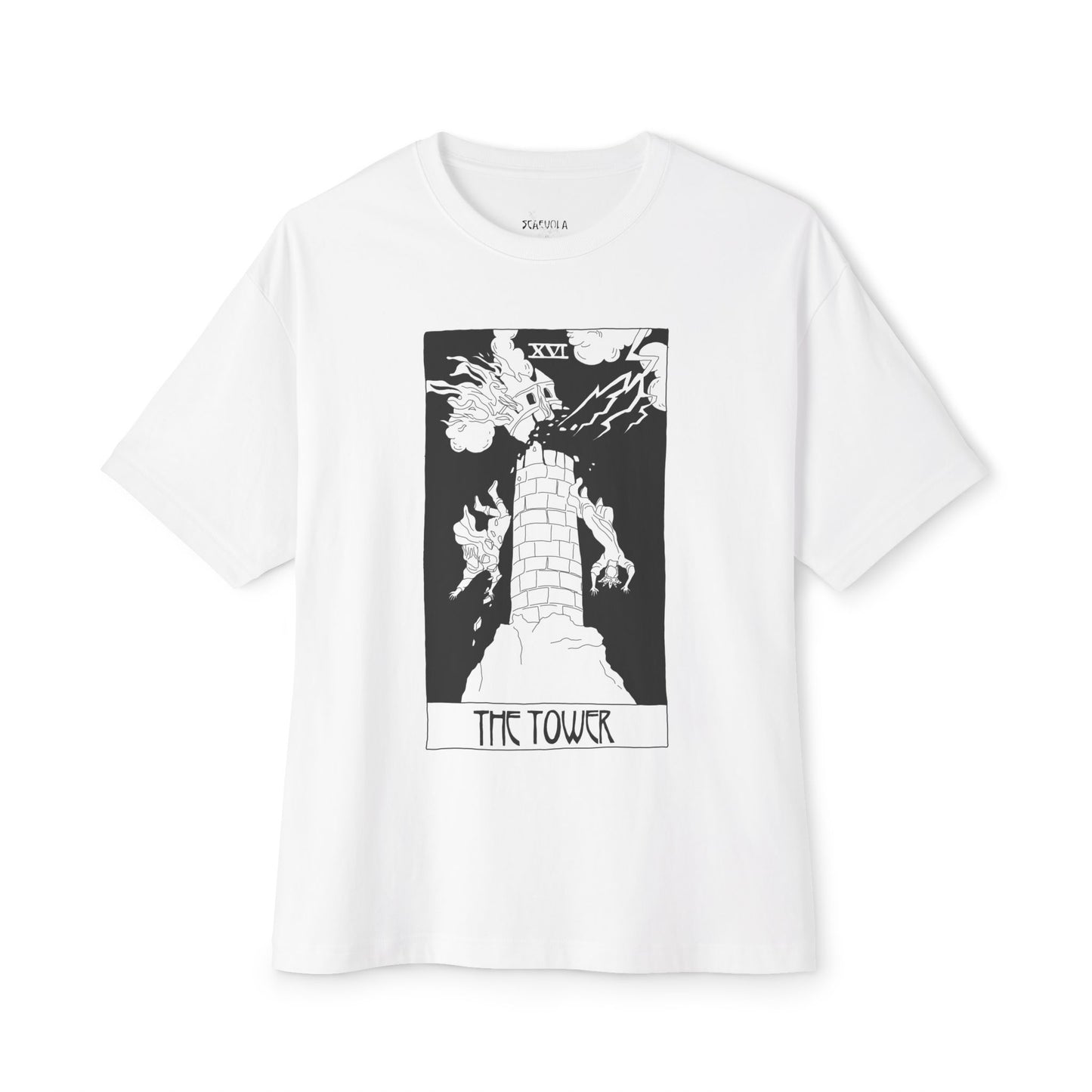 The Tower Tarot T-Shirt – Scaevola Deck | Unisex Boxy Fit Cotton Tee