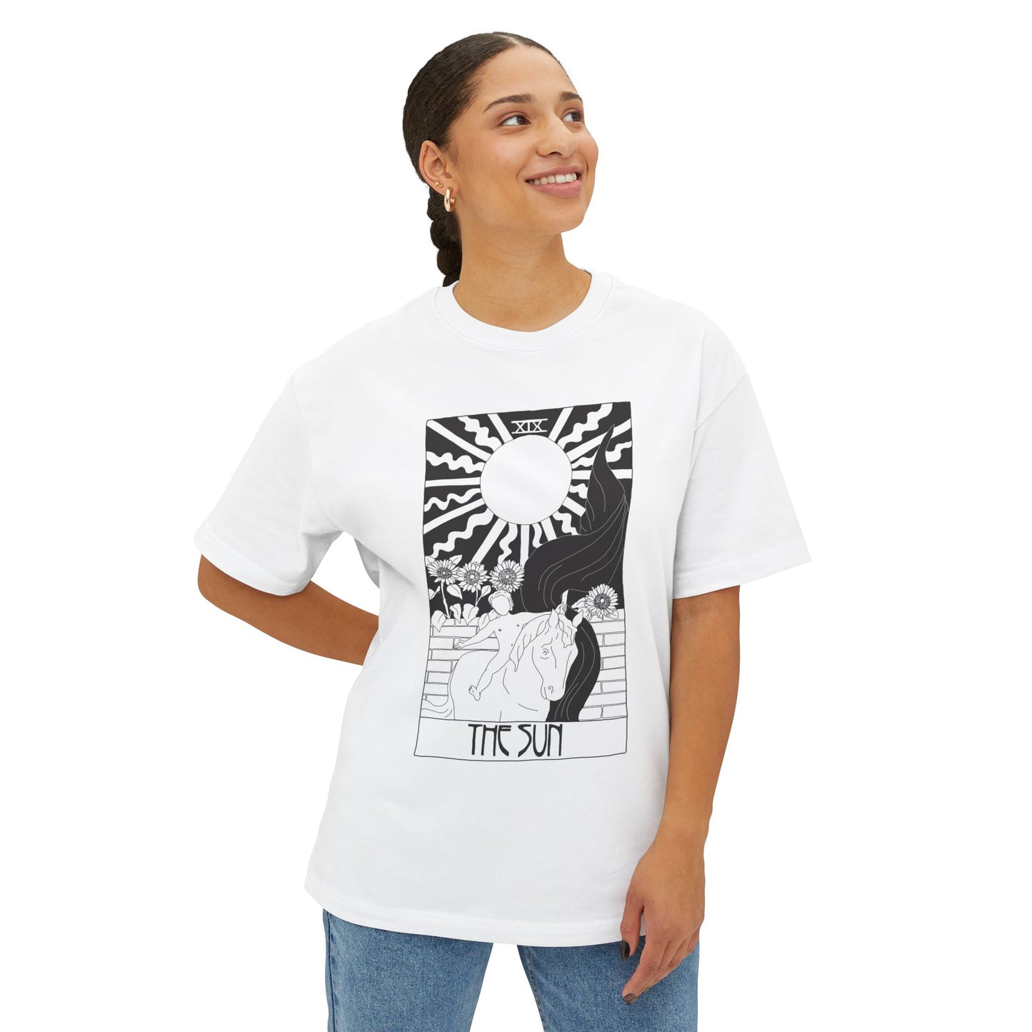 The Sun Tarot T-Shirt – Scaevola Deck | Unisex Boxy Fit Cotton Tee
