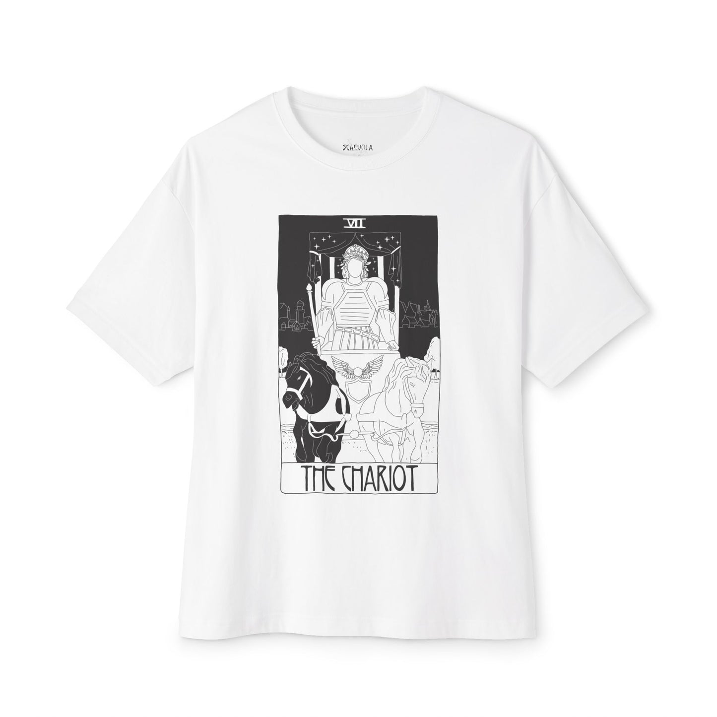 The Chariot Tarot T-Shirt – Scaevola Deck | Unisex Boxy Fit Cotton Tee