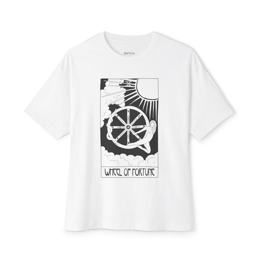 The Wheel of Fortune Tarot T-Shirt – Scaevola Deck | Unisex Boxy Fit Cotton Tee
