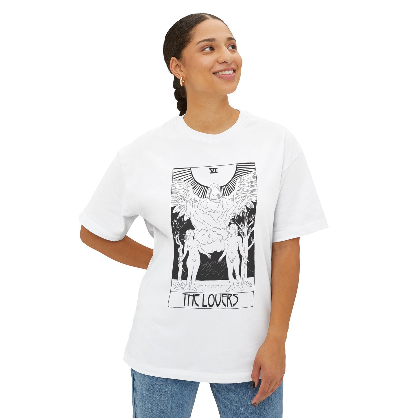 The Lovers Tarot T-Shirt – Scaevola Deck | Unisex Boxy Fit Cotton Tee