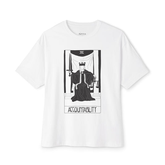 Accountability Tarot T-Shirt – Scaevola Deck | Unisex Boxy Fit Cotton Tee