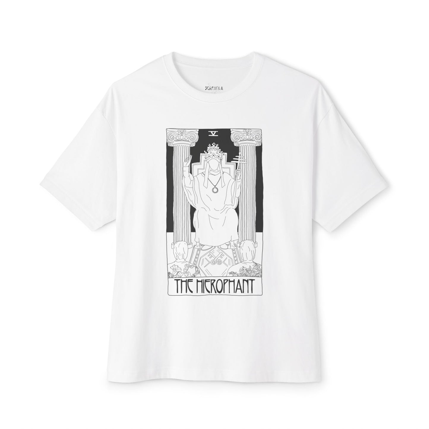 The Hierophant Tarot T-Shirt – Scaevola Deck | Unisex Boxy Fit Cotton Tee