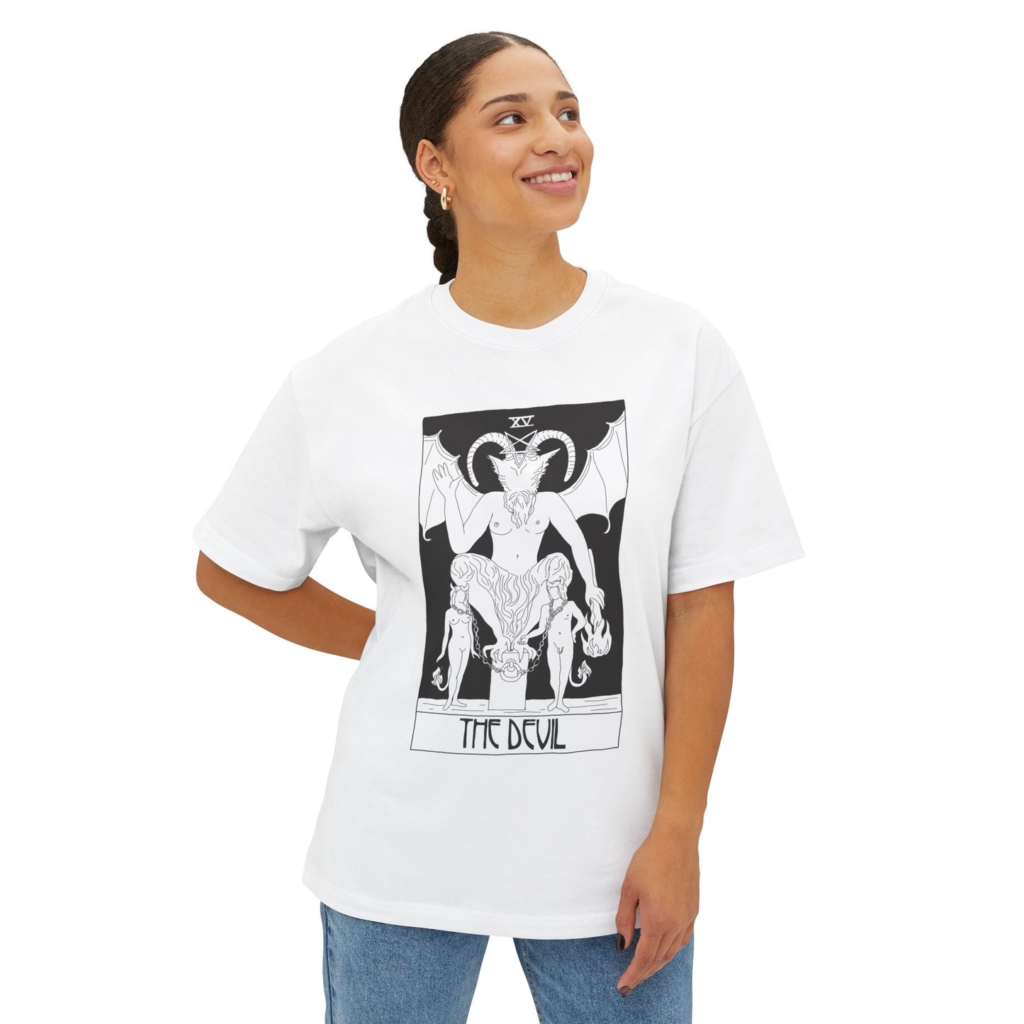 The Devil Tarot T-Shirt – Scaevola Deck | Unisex Boxy Fit Cotton Tee